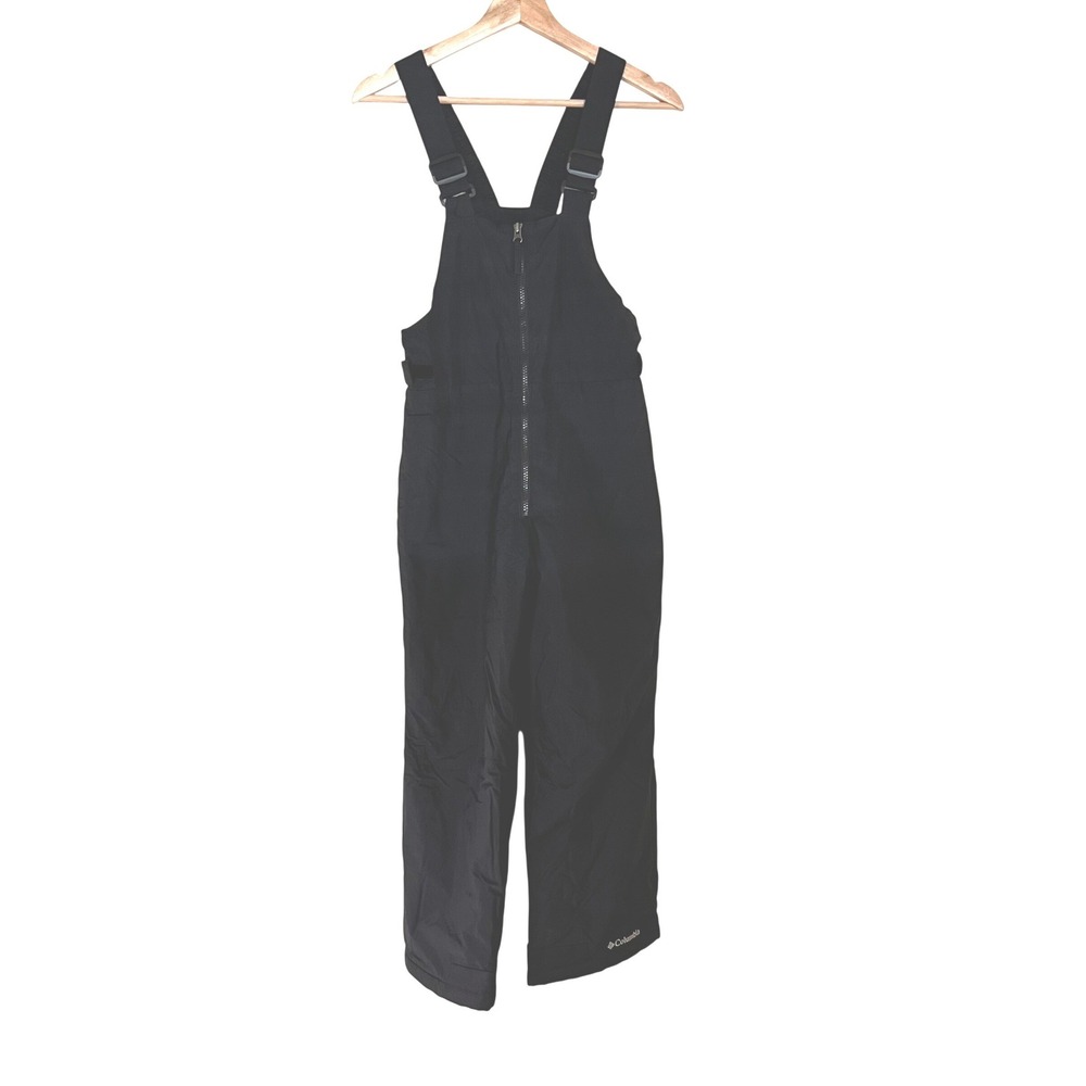 Columbia Omni-Shield Kids Snow‎ Bibs Black Insulated Ski Overalls Medium 10/12